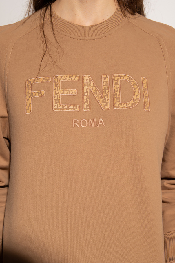 Fendi Ff Micro Pattern Belt Sweatshirt with logo Fendi Tgkb5Shops HK